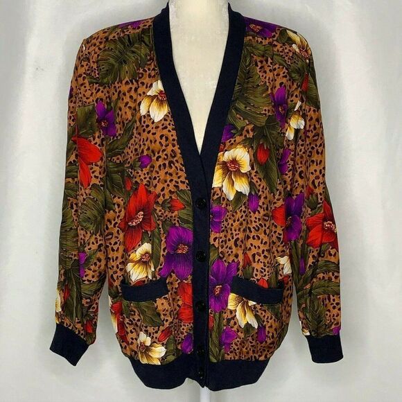 Vintage 90s Jumpsuit Jacket Set 10 Petite Leopard - Picture 9 of 11